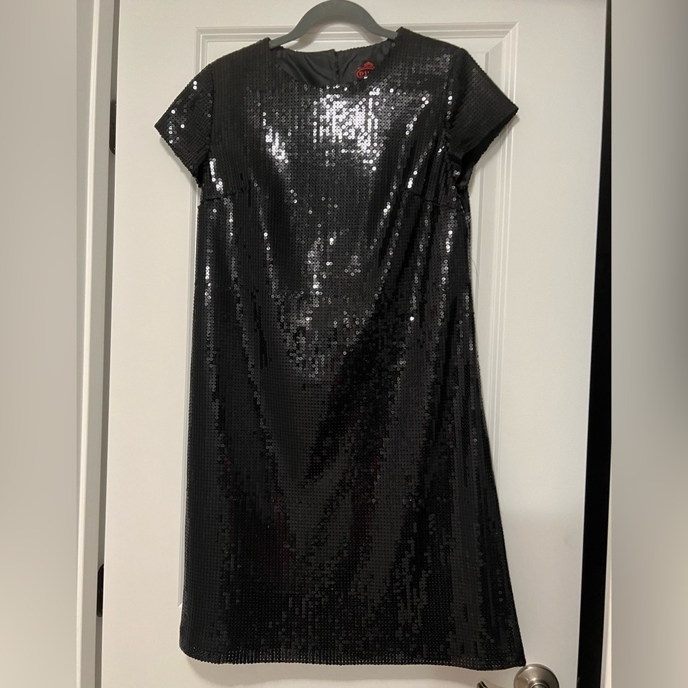 Black Sequin Sparkly Dress Dusk Collection by Sheila Yen Size 8 Cocktail, Fancy